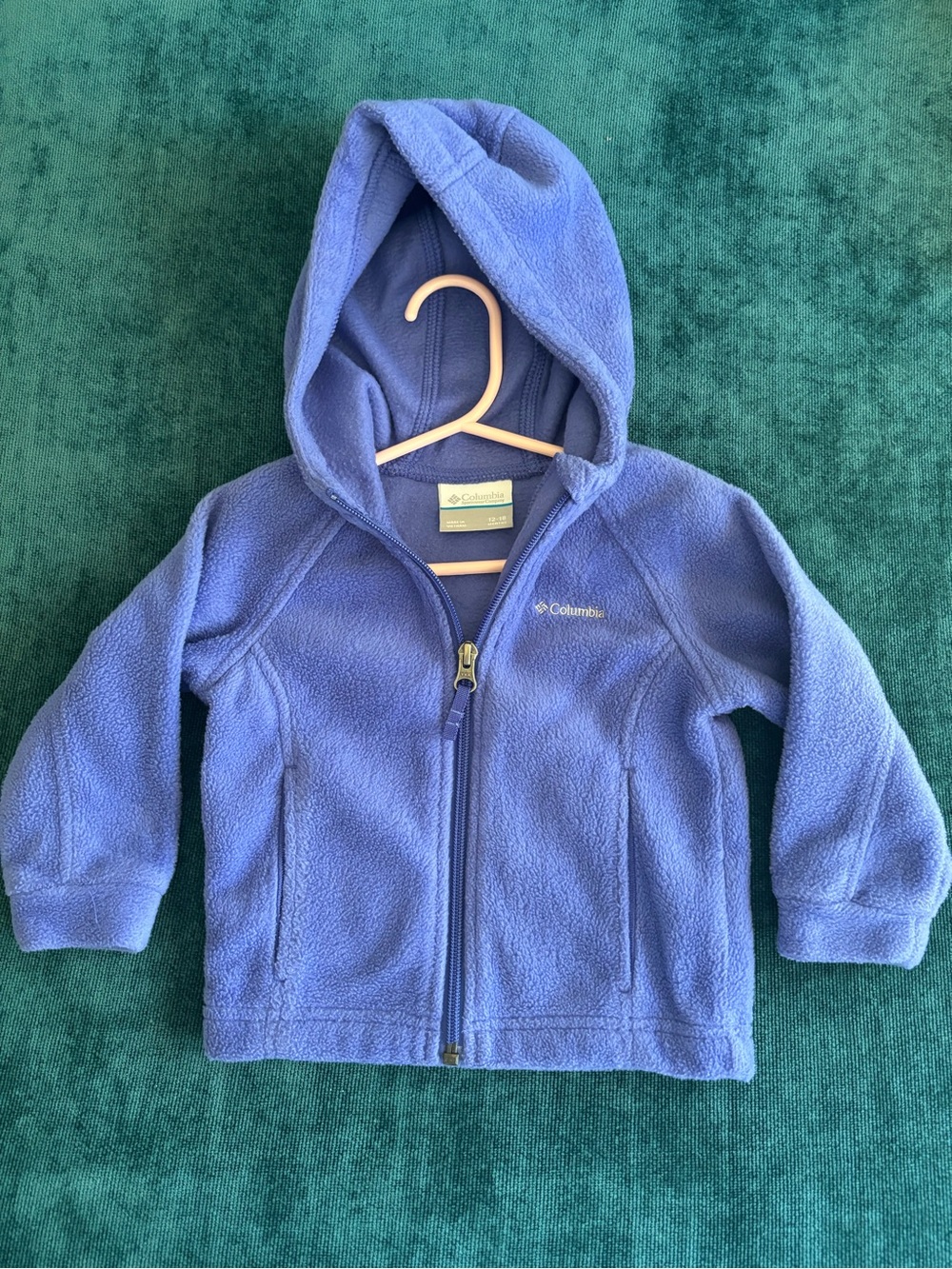 Columbia Kids Purple-Blue Hooded Fleece Jacket